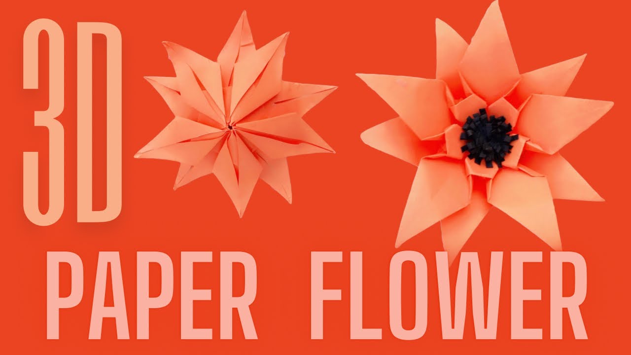 How to make 3d paper flower🌼|realistic diy paper flower - YouTube