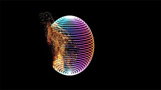 Sphere String Erosion Particle background