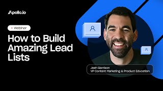 How to Build Amazing Lead Lists with Apollo.io