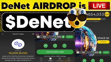 Denet AirDrop new update || Denet Storage listing date || Denet airdrop update || Denet listing 😇