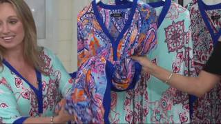 Ellen Tracy Silky Smooth Jersey Knit Long Caftan on QVC