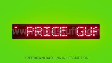 Lowest Price Guaranteed Scrolling Red Dot Matrix LED Text Animation on Green Screen Seamless Loop