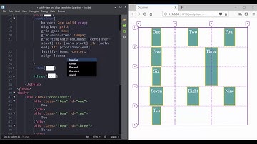 The justify-items and align-items properties with CSS Grid layout