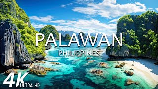 FLYING OVER PALAWAN (4K UHD)  Relaxing Music Along With Beautiful Nature Videos  4K Video HD