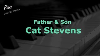 Father & Son - Cat Stevens (Piano Instrumental Backing Track Karaoke)