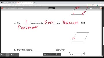 Video - Proving Parallelogram Theorems