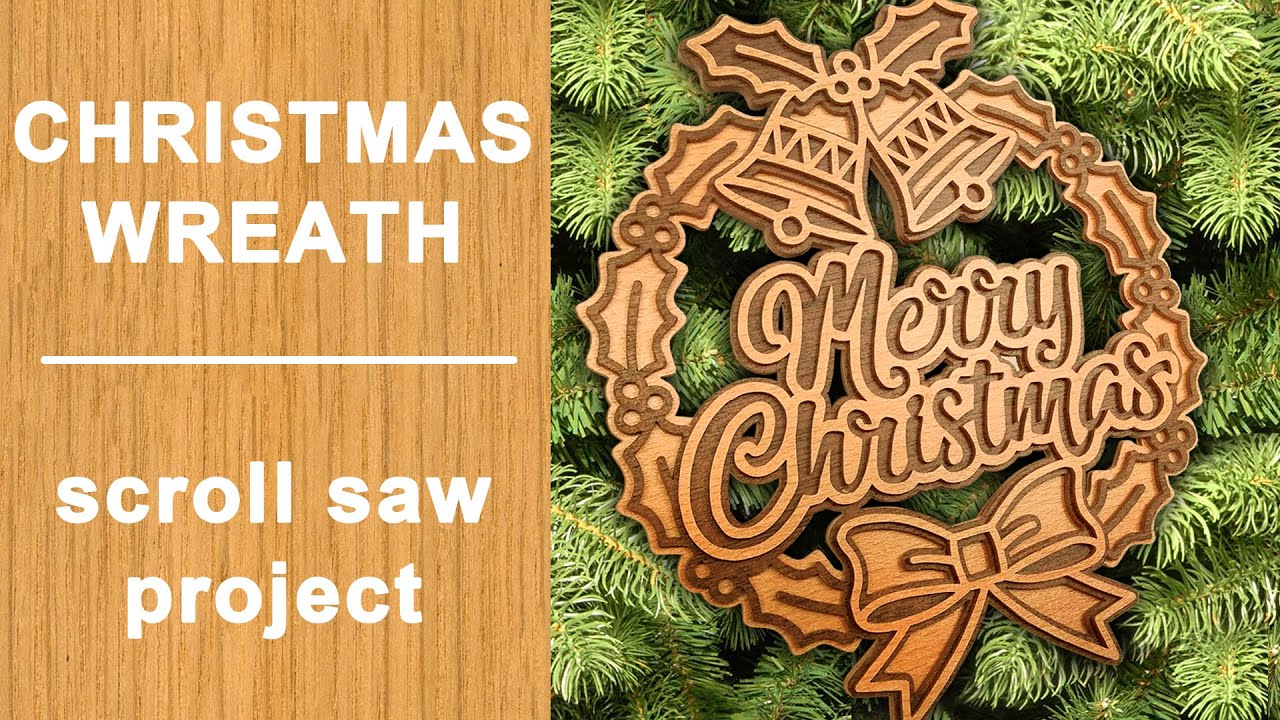Scroll saw pattern - Christmas wreath