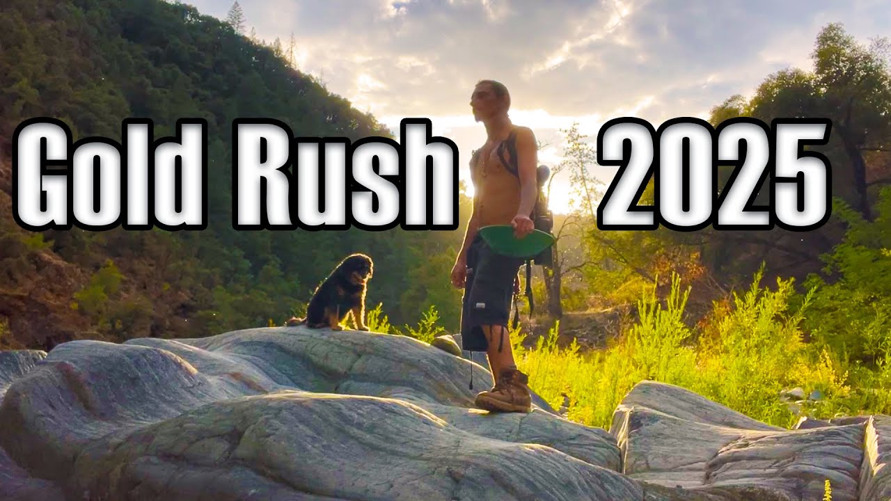 Золотоискательство и кемпинг в фургоне на калифорнийской жиле