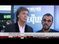 The Beatles together again Sir Paul & Ringo attend a new Premiere about the Fab 4 in London