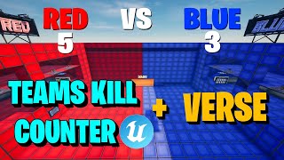 How to make red vs blue teams kill counter [FREE VERSE CODE] #fortnite #uefn #tutorial
