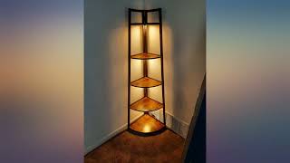 Tribesigns 70 inch Tall Corner Shelf 5 Tier Rustic Corner Bookshelf Bookcase review