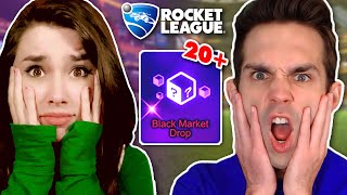 MY LUCKIEST *BLACK MARKET* CRATE BATTLE EVER! w/ VALAR *INSANE* (Rocket League Crate Opening War)