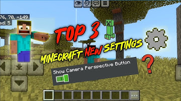 Minecraft secret new settings on mobile 📱😱 show camera perspective button setting 😱 #minecraft #top3