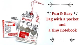 FUN & EASY TAG WITH A POCKET AND TINY NOTEBOOK - HAPPYMAIL SHARES - where have I been? #craftwithme