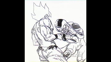 Goku beats down Frieza Animation🔥 #dbz #dbs #dragonball #goku #anime #edit #trending #viral #shorts