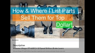 How & Where I List Bicycle Parts - Sell Them for Top Dollar