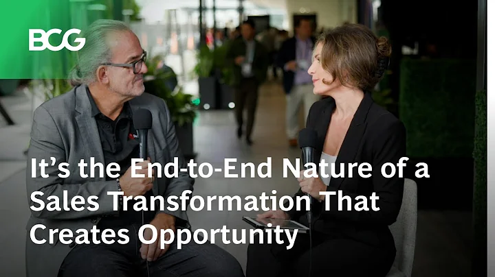 It’s the End-to-End Nature of a Sales Transformation That Creates Opportunity