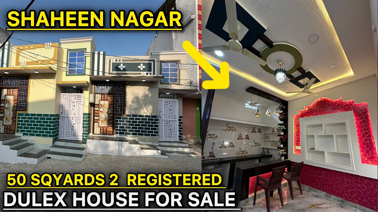2 HOUSE AVAILABLE 50 SQYARDS REGISTERED HOUSE FOR SALE WADI -E-OMER SHAHEEN NAGAR HOUSE 