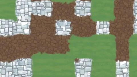King under the Mountain Game Dev - Dynamic 2D tile edge overlap (Java LibGDX)