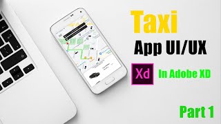 Taxi app in adobe xd | Part 1 | Design | XD design || screenshot 4