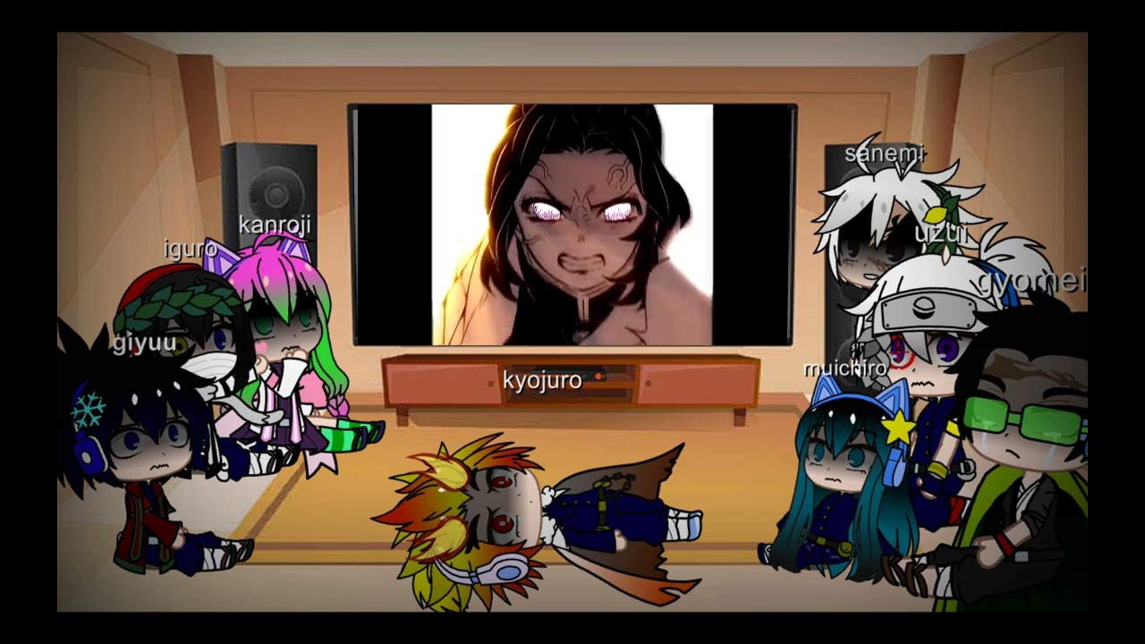 ✨✨✨los pilares reaccionan a el rap de shinobu vs douma de kyba(michi_gacha)✨✨