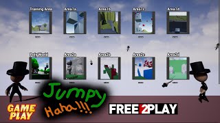 Jumpy Haha ★ Gameplay of all maps ★ PC Steam [ Free to Play ] 3D parkour Platformer game 2021 screenshot 2