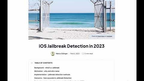 iOS Jailbreak Detection in 2023