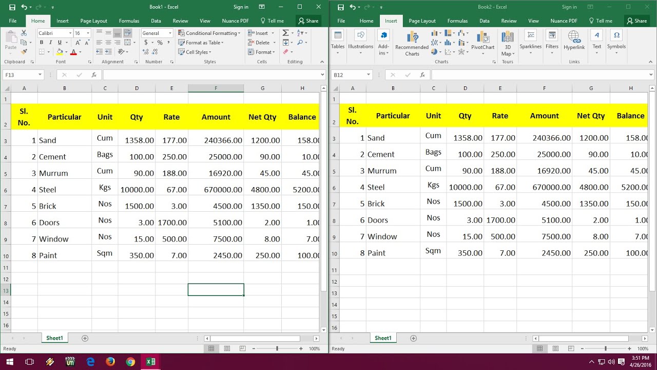 How do I copy and paste a template into Excel?