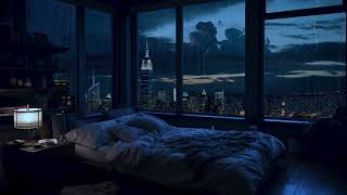 All You Need To Sleep Instantly With Heavy Rain Sounds⚡Relief Stress with Rain Sounds in The City