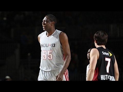 Dikembe Mutombo wags his finger at Bismack Biyombo for stealing