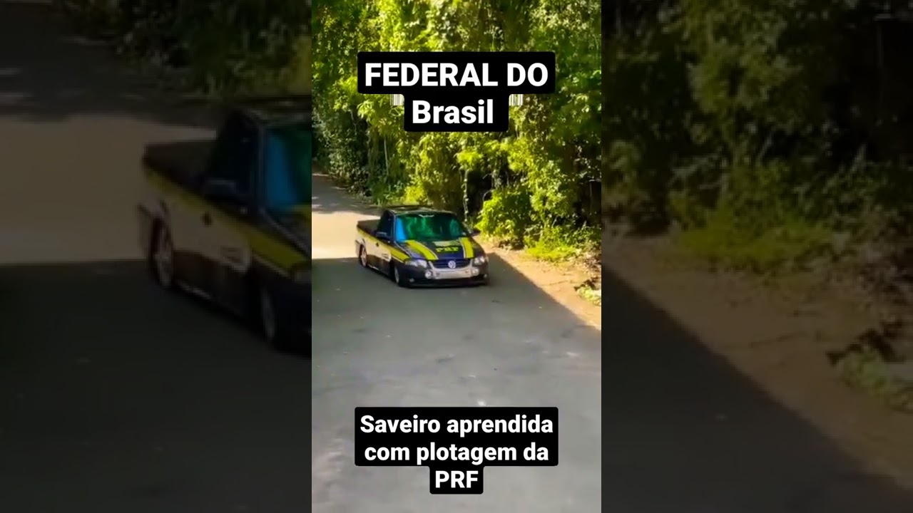 VW Saveiro rebaixada com pintura da PRF é apreendida em operação no Sul