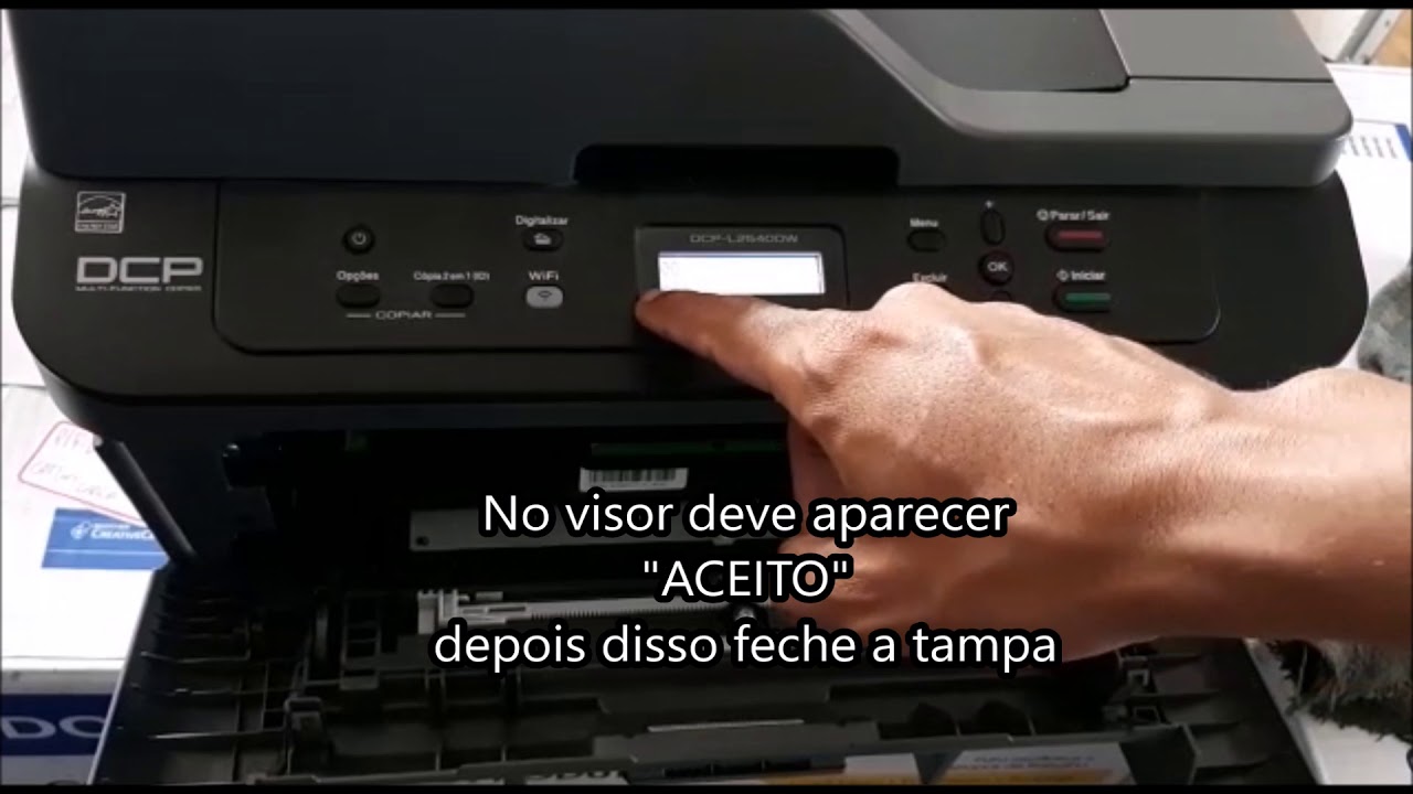 Reset de toner da impressora Brother DCP-2540 - YouTube