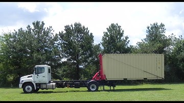 Portable Storage Delivery System -- Horizontal Lift Delivers Shipping Container