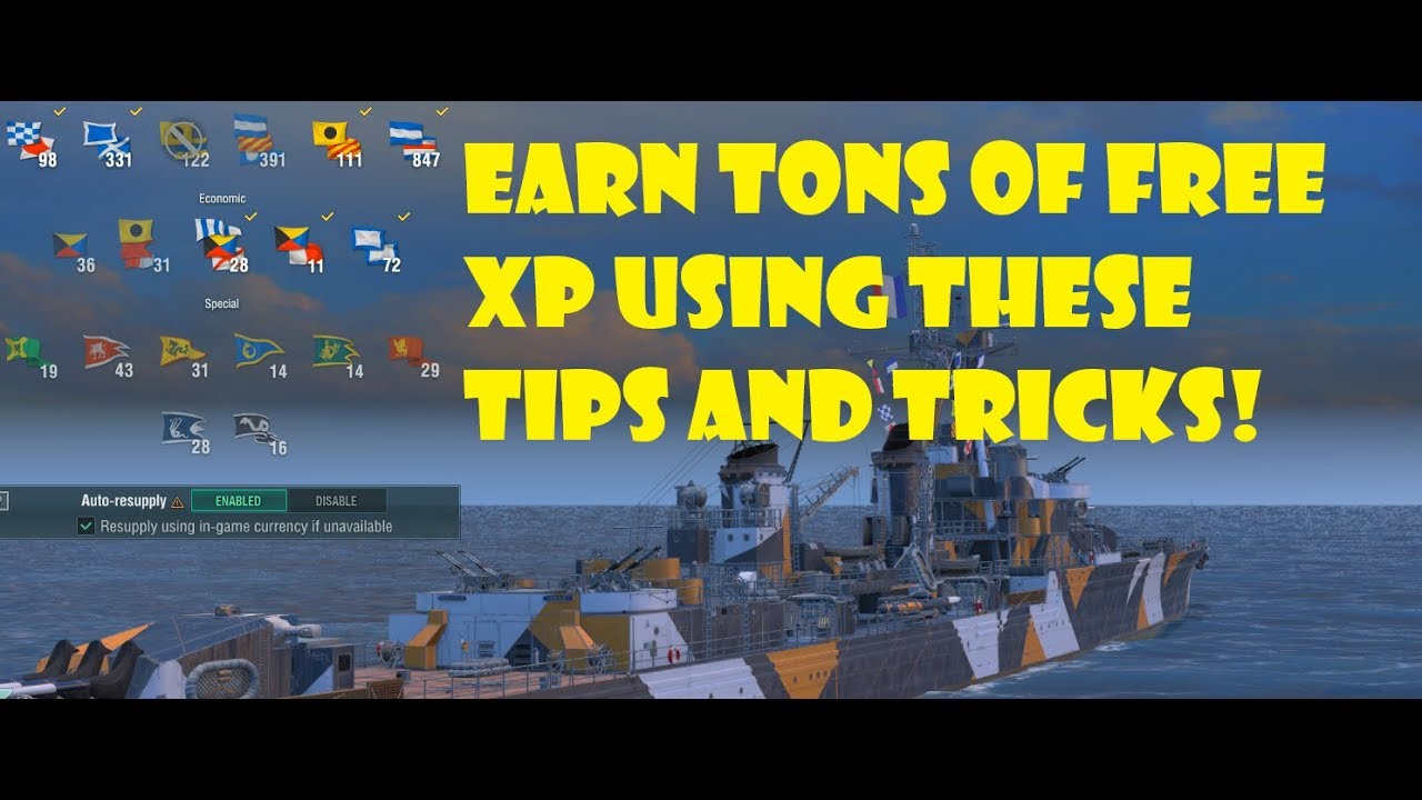World of Warships 2019 Tutorial #1- HOW TO GET TONS OF FREE XP(NO Special FLAGS Required)!