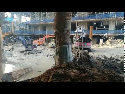 MÁY XÚC CẦN DÀI 14M – ĐÀO ĐẤT TẦNG HẦM – SAN LẤP MẶT BẰNG – TRƯƠNG KỶ NGUYÊN