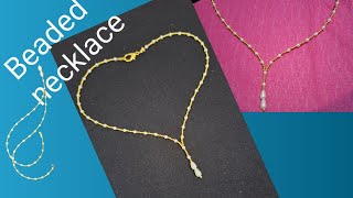Beaded necklace|How to make beaded necklace