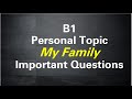 B1 GESE Grade 5: My Family Personal Topic