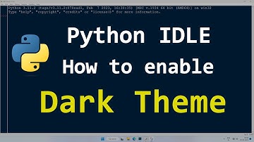 How to Enable Dark Theme in Python IDLE