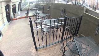 HD Clip of Boston Restaurant Patio Table and Chairs