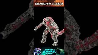 THE GODZILLA & THE BLOOP & OTHER MONSTER TURNS INTO LEGO. shorts hungryshark