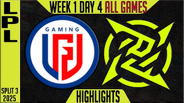 LGD vs NIP Highlights ALL GAMES | LPL Split 3 2025 W1D4 | LGD Gaming vs Ninjas In Pyjamas