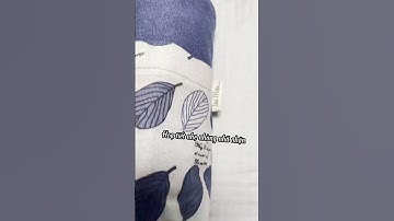 Túi vải đựng bình giữ nhiệt Xanh navy in họa tiết Lá dẹt, kiểu dáng trẻ trung, năng động