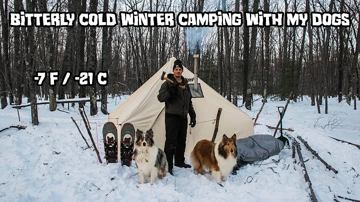 Bitterly Cold Winter Camping in a Hot Tent with My...