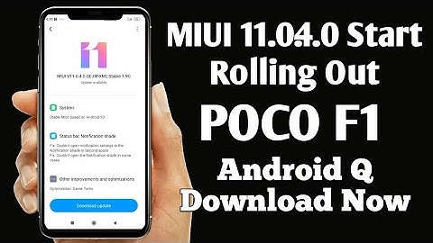 Poco F1 MIUI 11.0.4.0 Android Q official update start rolling out download now