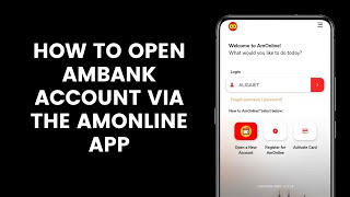 How To Open Ambank Savings Account Or Current Account Via The Amonline App