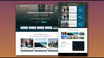 Responsive Tour Travel Agency Website Design Using HTMLand, CSS | Step By Step