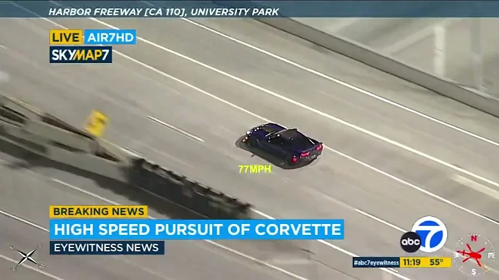 LIVE CHASE Highlights - Authorities chase Corvette high speeds through Los Angeles @Police-Pursuits