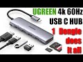 UGREEN 4k 60Hz USB C HUB | One DONGLE For your MacBook Pro, iPad, PC, Android Phone | 6-in-1 HUB