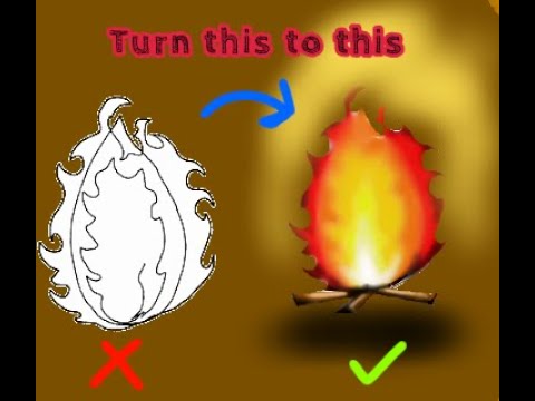 Fire flame easy drawing - YouTube