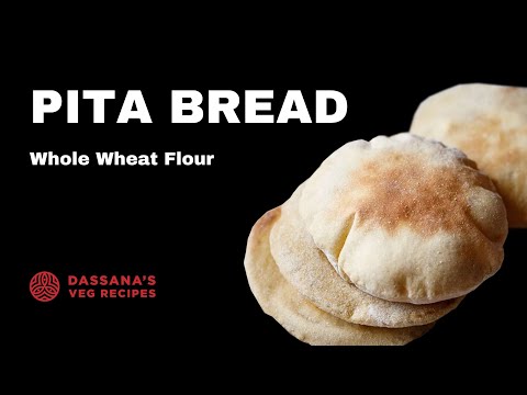 Pita Bread (With 100% Whole Wheat Flour) | Homemade Pita Bread | Whole Wheat Pita Bread with Pockets